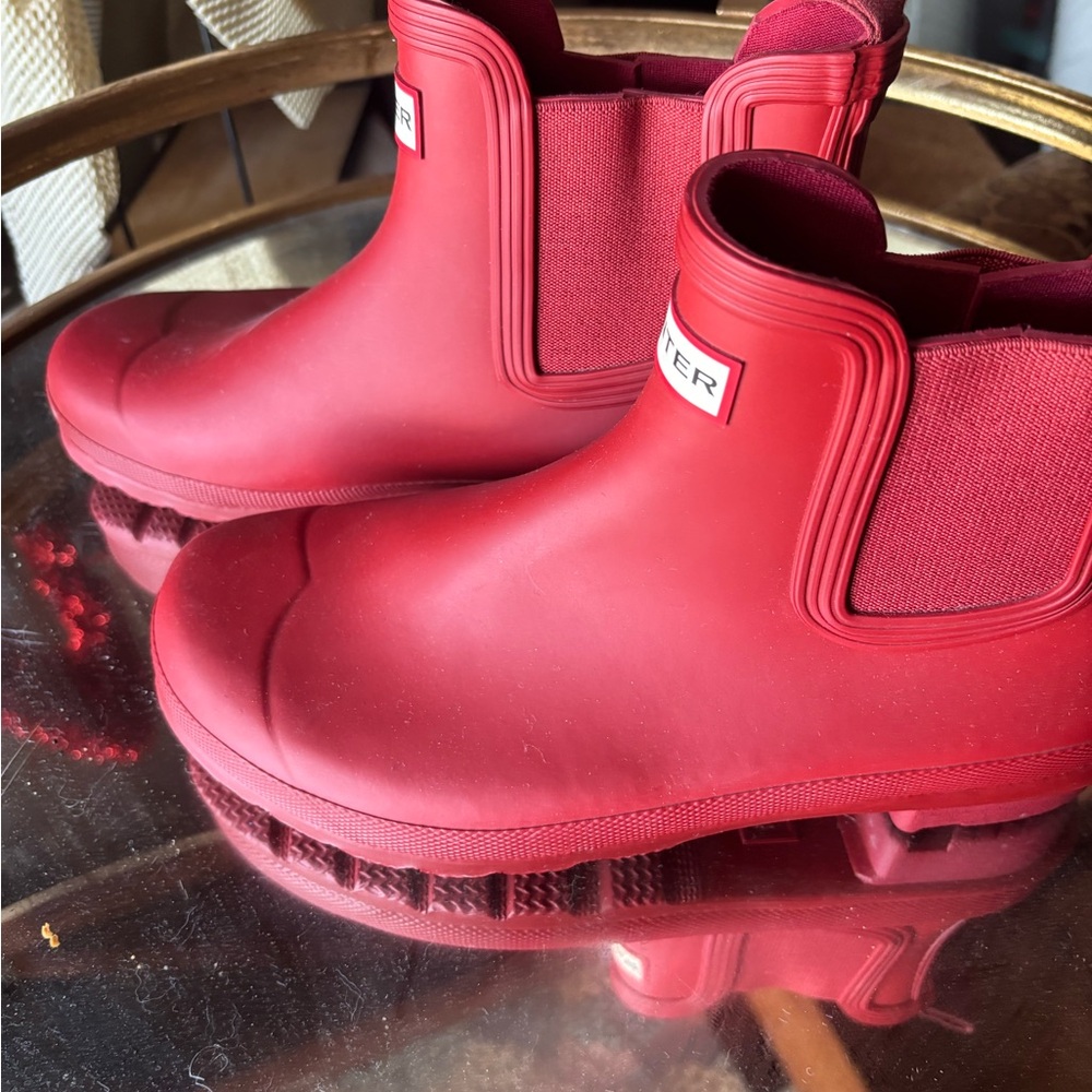 Hunter Kids Red Rain Boots